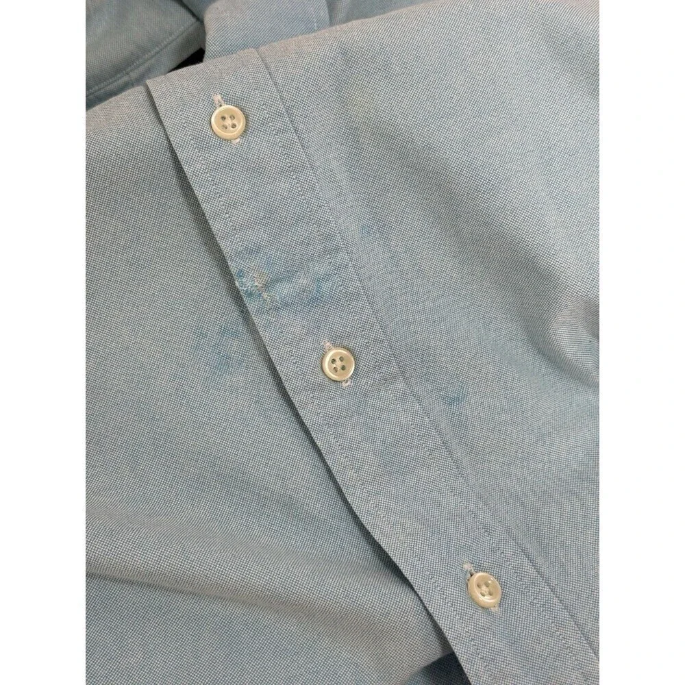 Ralph Lauren Shirt Mens L Blue Plaid Blake Short Sleeve Button Down